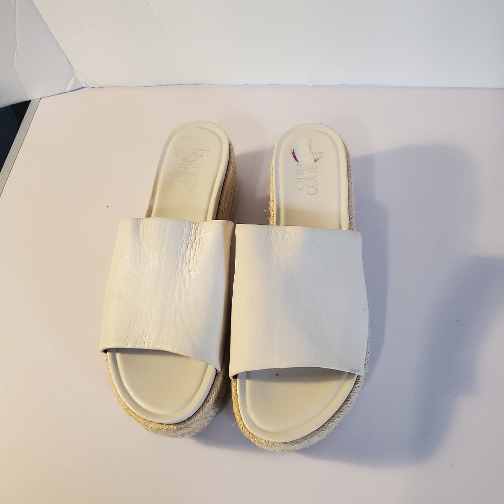 Franco Sarto Cream wedges in great condition. Size 8.5